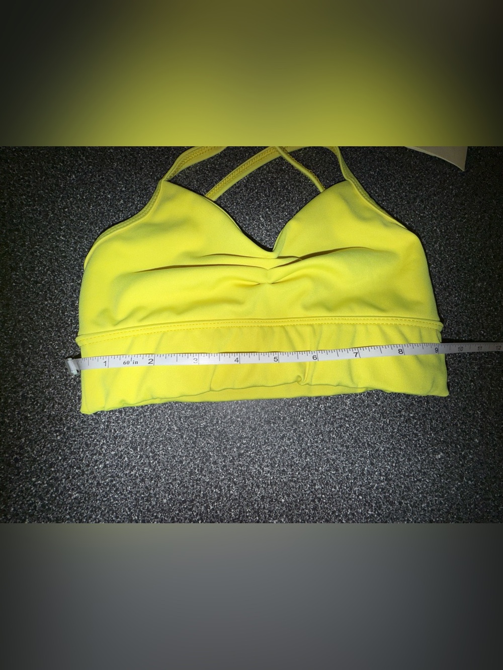Tiger Friday Dance Bra Top in Bright Yellow - Size Child Medium - Picture 2 of 5